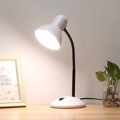 Metal Table Lamp with E27 Socket and Push Button Switch - 7
