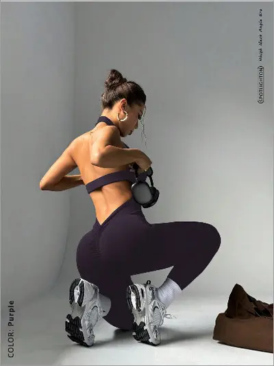 Women's Sports Jumpsuit, Open Back, Quick-Dry, Solid Color - 7