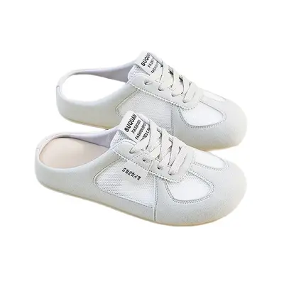 Neue grenzüberschreitende atmungsaktive modische Damenschuhe, bequem für die Arbeit, Slip-on-Schuhe, vielseitig kombinierbar, Halbpantoffeln, lässige Brettschuhe, Hausschuhe