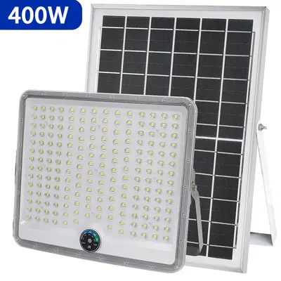 Solar-Gartenflutlicht mit gebogener Leuchtfläche, Modell 5054