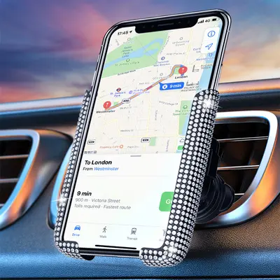 Neuer diamantbeschichteter Auto-Lüftungsschlitz Smartphone-Halter Großhandel Auto-Navigationshalter für Frauen Gravitationssmartphone-Halter - 7