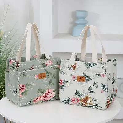 Bedruckte Canvas-Tote-Bag, lässige Pendler-Damentasche - 3