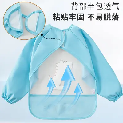 Babylätzchen, wasserdicht, mit Tasche, langärmlig, für Mädchen und Jungen