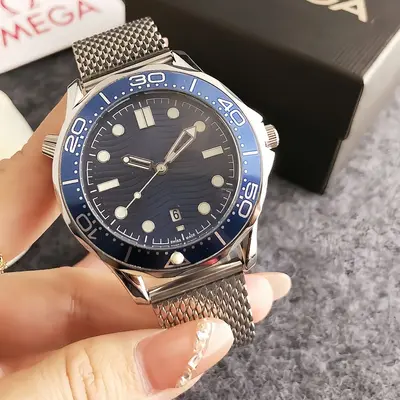 Men's quartz watch mesh band calendar luminous dial