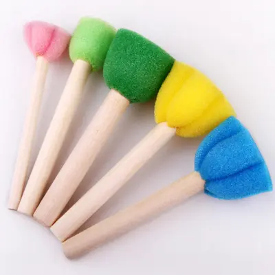 Çocuk boyama süngeri damga seti, DIY sanat araçları