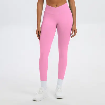 Sıkı Çapraz Bel Yoga Pantolonu, Yüksek Bel, Koşu ve Fitness Taytı - 9
