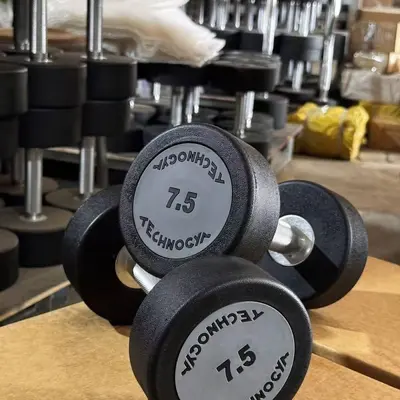 Yuvarlak Başlı Kaplı Dumbell Katı Dayanıklı Erkek Güç Antrenmanı Fitness Ekipmanı Tüm Salon Satın Alma Paketi Stokta Dumbell - 4