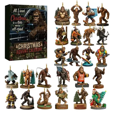 Weihnachts-Countdown-Blindbox mit Bigfoot-Anhänger - 12