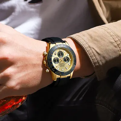 Moldoa Daytona erkek saati, tam otomatik mekanik, su geçirmez - 4