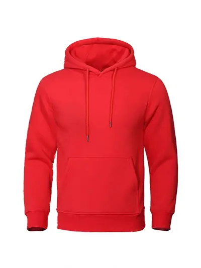 Hooded Fleece Sweatshirt, Unisex, Loose Fit, Spring