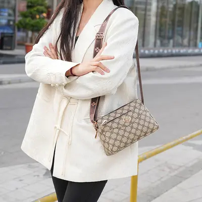 Women's Printed Crossbody and Single-Shoulder Bag, Middle-Aged Style - 3