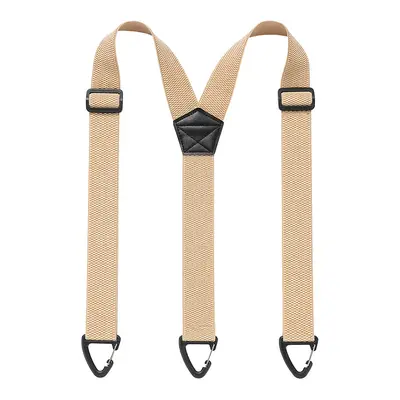 Men's Work Suspenders, 3.8 cm Wide, Adjustable, Quick-Release Hooks, 3 Clips - 10