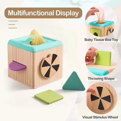 Amazon Montessori Early Learning Toys Baby Wooden Texture Box Puzzle Production Children's Intelligence Development Building Blocks Box
