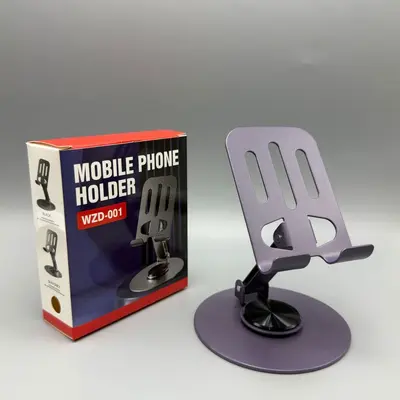 Tam Metal Döner Telefon ve Tablet Standı, Katlanabilir, Isı Dağıtımlı - 12