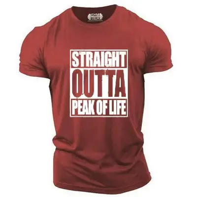 Men's Breathable Crew Neck Short Sleeve Muscle Training Fitness T-Shirt - 10