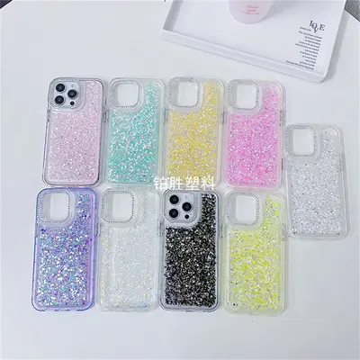 亚马逊适用于苹果IPhone 14新款闪粉14 Plus透明防摔14 Pro手机壳 - 2