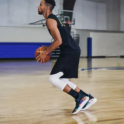 Men's Basketball Sports Leggings, 7/8 Length, Quick-Dry, Compression - 4