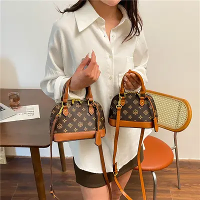 Printed Shell Handbag for Women, Single Shoulder Crossbody