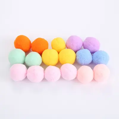 Cat Toy Plush Balls, Multicolor, Bite-Resistant - 3