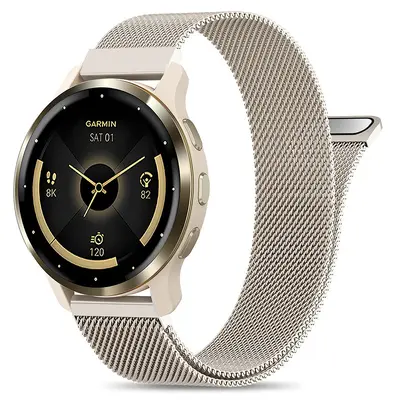 Garmin Venu ve Forerunner 570/265/255 uyumlu Milanese metal kordon - 12