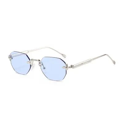 Frameless Polygon Sunglasses for Men and Women - 8