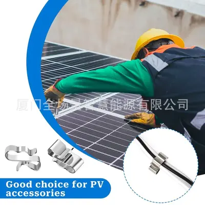 Stainless Steel PV Cable Clip, 4 mm², 2-Wire