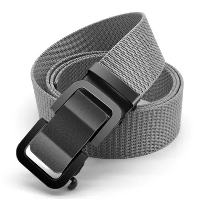Men's casual imitation nylon belt seamless automatic buckle cargo pants belt export simple multifunctional versatile pants belt