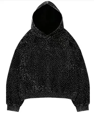 Amerikan tarzı yıldızlı batik kapüşonlu sweatshirt, sonbahar-kış
