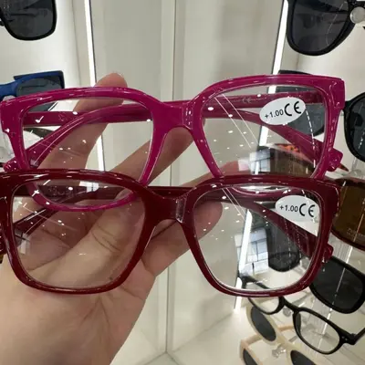 Large Frame Reading Glasses, Gradient Colour Frame, Resin Lenses - 3