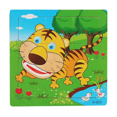 9-teiliges Kinder-Holzpuzzle, Lernspielzeug - 8