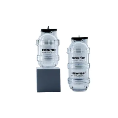 Portable Protein Powder Divider Container, Large Capacity with Funnel - 6
