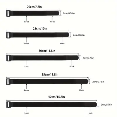 Buckle Hook-and-Loop Strap Non-Elastic Bicycle Cable Organizer - 3