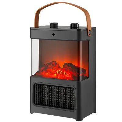 Simulated Flame Electric Space Heater for Home and Bathroom, Hot Air Blower - 13