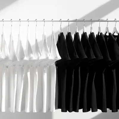 Women's 230G Pure Cotton White Short Sleeve T-Shirt Fashion Style Unisex Heavy Opaque Round Neck Solid Color Basic Shirt Wholesale