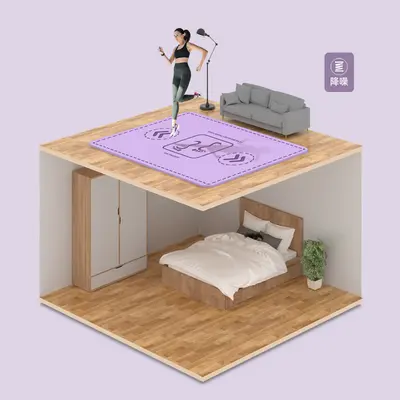 Extra Large Double Yoga Mat 140cm, Thickened and Soundproof - 3