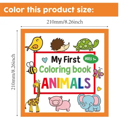 Children's Doodle Coloring Book, 30 Sheets with Cartoon Animals - 6
