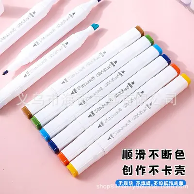 Çift uçlu marker kalem seti, 12 renk, su ile yıkanabilir, anime çizim - 3