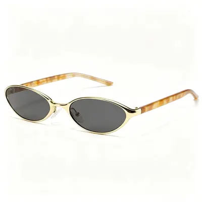 Metal Oval Small Frame UV400 Protection Sunglasses - 6