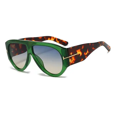 Damen-Sonnenbrille, große Pilotenform, Retro-Design, UV-Schutz - 7