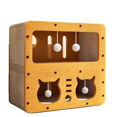 Wholesale Dropshipping Cat Scratcher Board with Cat Nest Integrated Four Seasons Universal Scratch-Resistant Non-Shedding Cat House Cat Claw Grinder Cat Hut