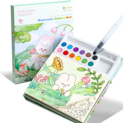 Sınır ötesi özel çocuk suluboya guaj grafiti yapışkan notlar boyama DIY boya suluboya boyama boyama seti. - 11