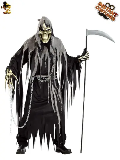 Halloween Adult Grim Reaper Costume with Scythe