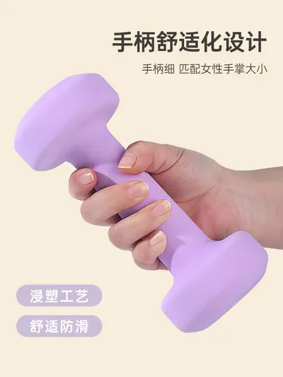 Dambıl kadın spor ev öğrenci çocuk alt zil erkek yoga sınır ötesi katı dökme demir daldırma plastik set küçük dambıl - 4