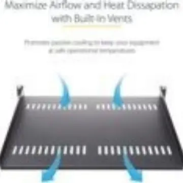 1U Server Cabinet Metal Rack with Ventilation and Heat Dissipation, Cantilever Tray Shelf