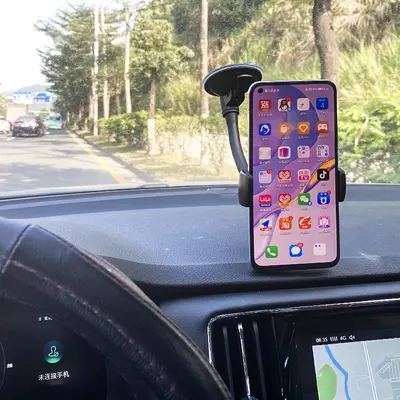 Araç telefon tutucu, ön cam emme kupası, 360° dönerli