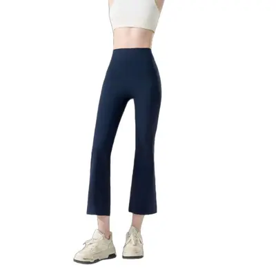 Women's Summer Yoga Pants, High-Waist Tummy Control, Thin Flared Leg - 6