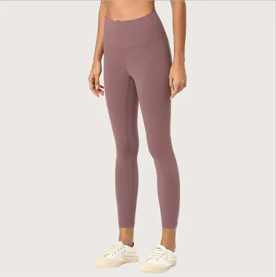 Double-Sided Brushed Women's Yoga Pants, High Waist, Butt-Lifting, 7/8 Length - 7