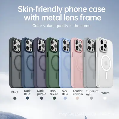 Magnet-Handyhülle mit Metallrahmen für iPhone 18 Pro Max, Soft-Touch-Oberfläche