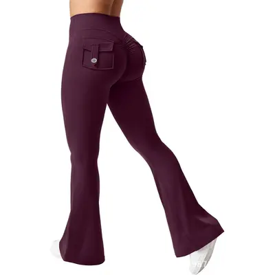 Çıplak Hissi Mikro Paça Yoga Pantolonu, Elastik Bel, Hızlı Kuruyan - 10