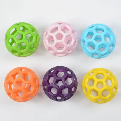 Bite-Resistant Pet Toy Balls with Geometric Hollow Design - 13